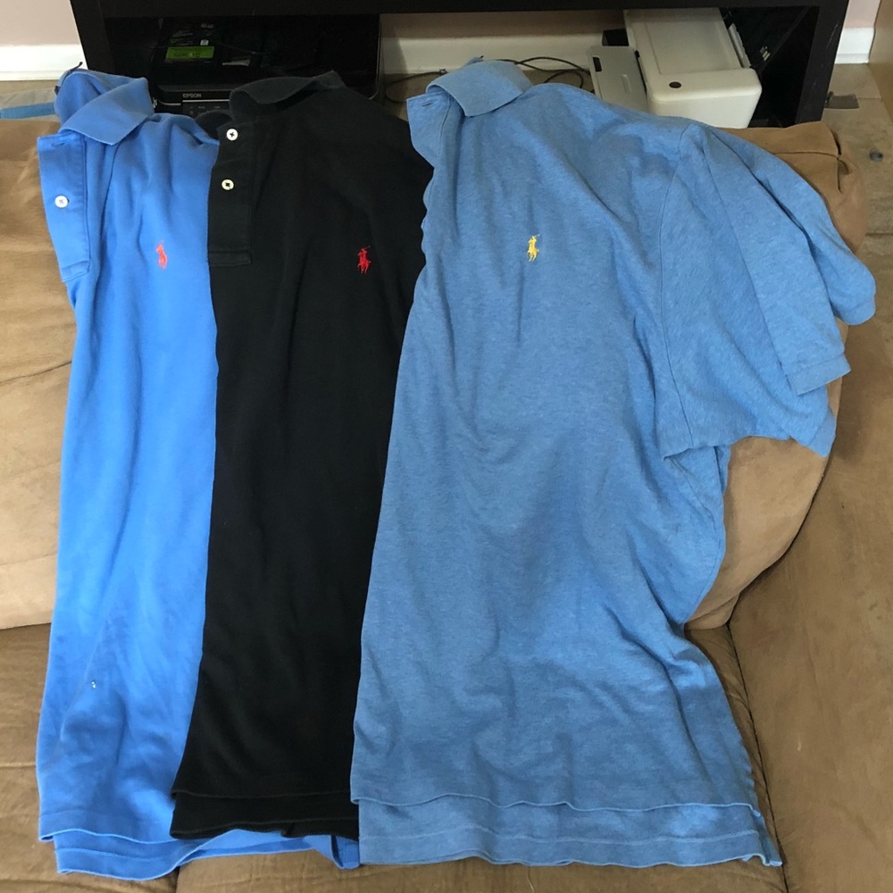 Three (3) Ralph Lauren Polo Shirts 3XB
